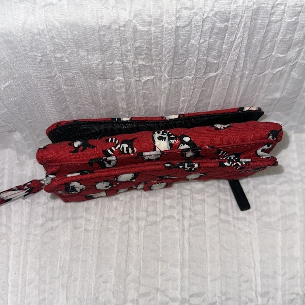 Vera Bradley Red Black White Gray Playful Penguins Wristlet & Small Wallet Set - Picture 10 of 16